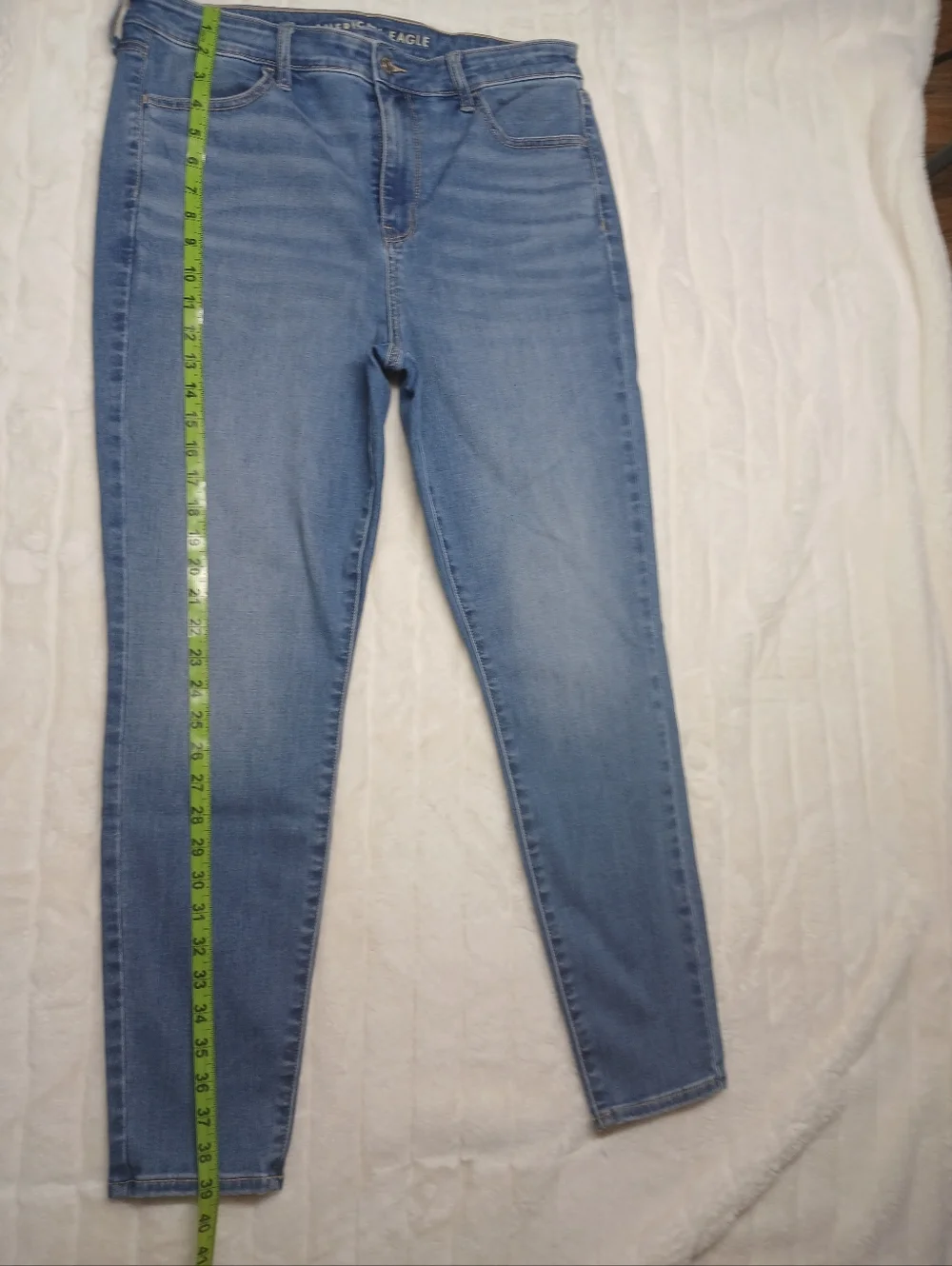 American Eagle High Rise Jegging Light Wash Jeans Size 16 - Picture 8 of 9